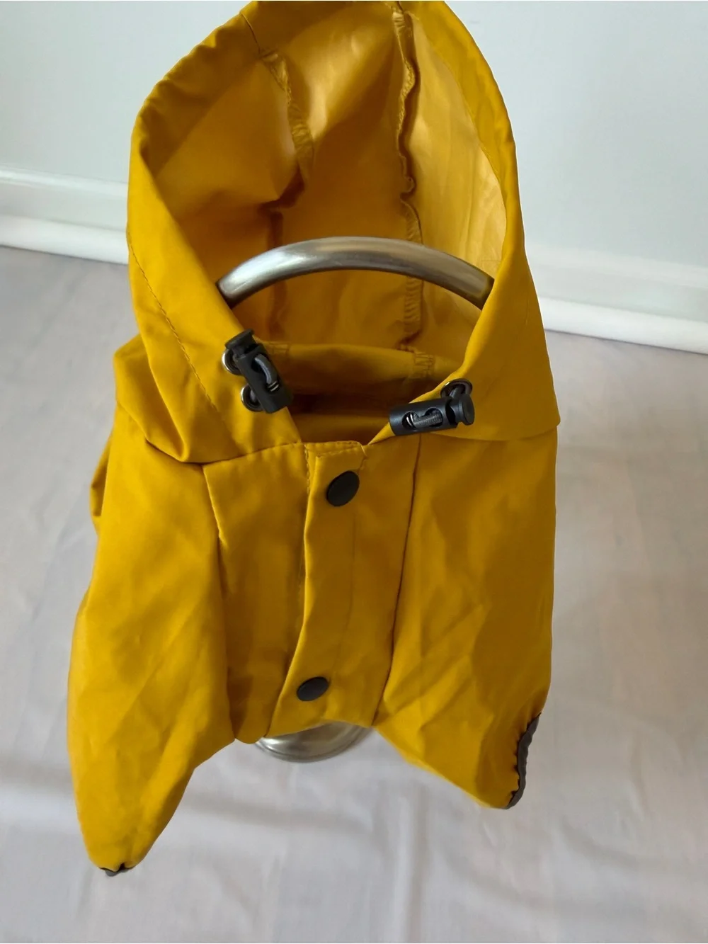 Cheepet dog Raincoat mustard yellow full Coverage Hooded Rain Jacket XL 35cm